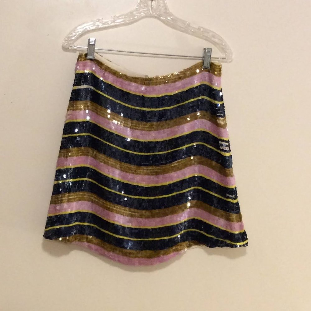 SUNO Multicolor Sequins Mini Skirt